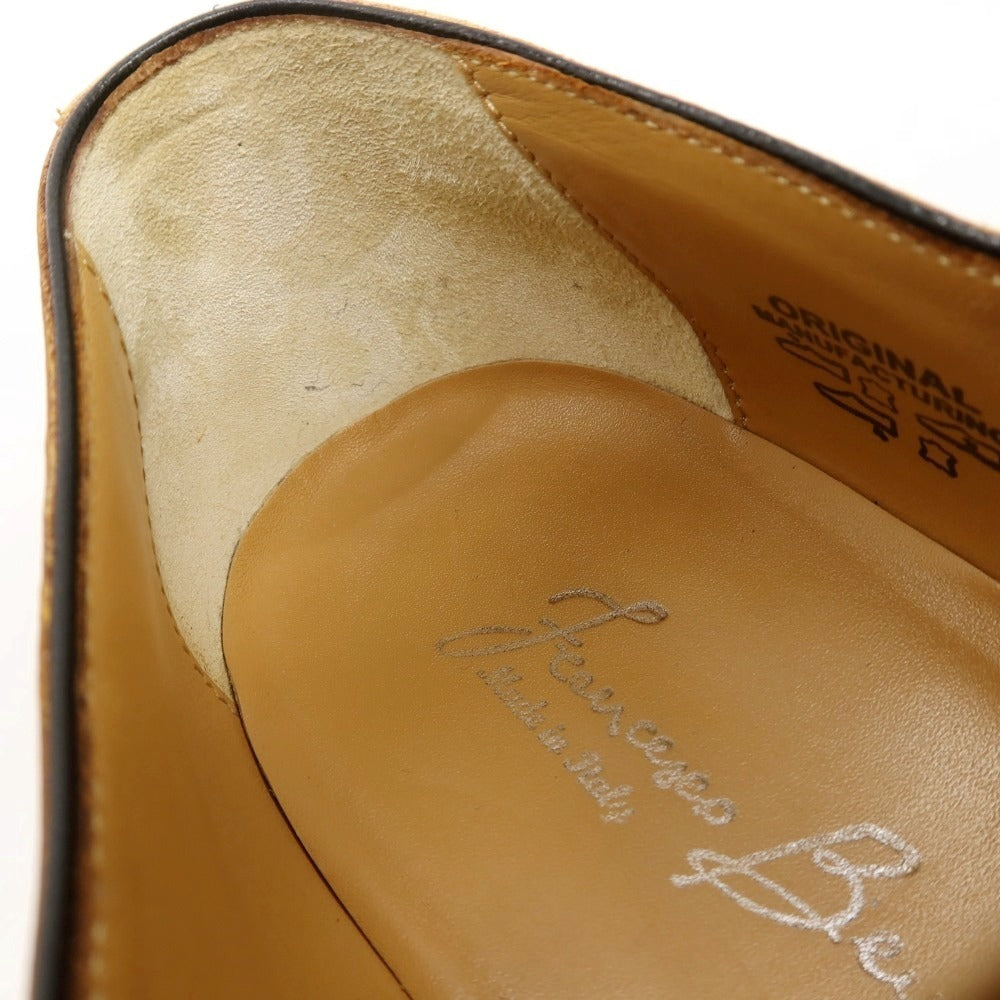 【中古】フランチェスコ ベニーニョ FRANCESCO BENIGNO カーフ レザー ドレスシューズ ライトブラウン【サイズ7】【 状態ランクC 】【 メンズ 】