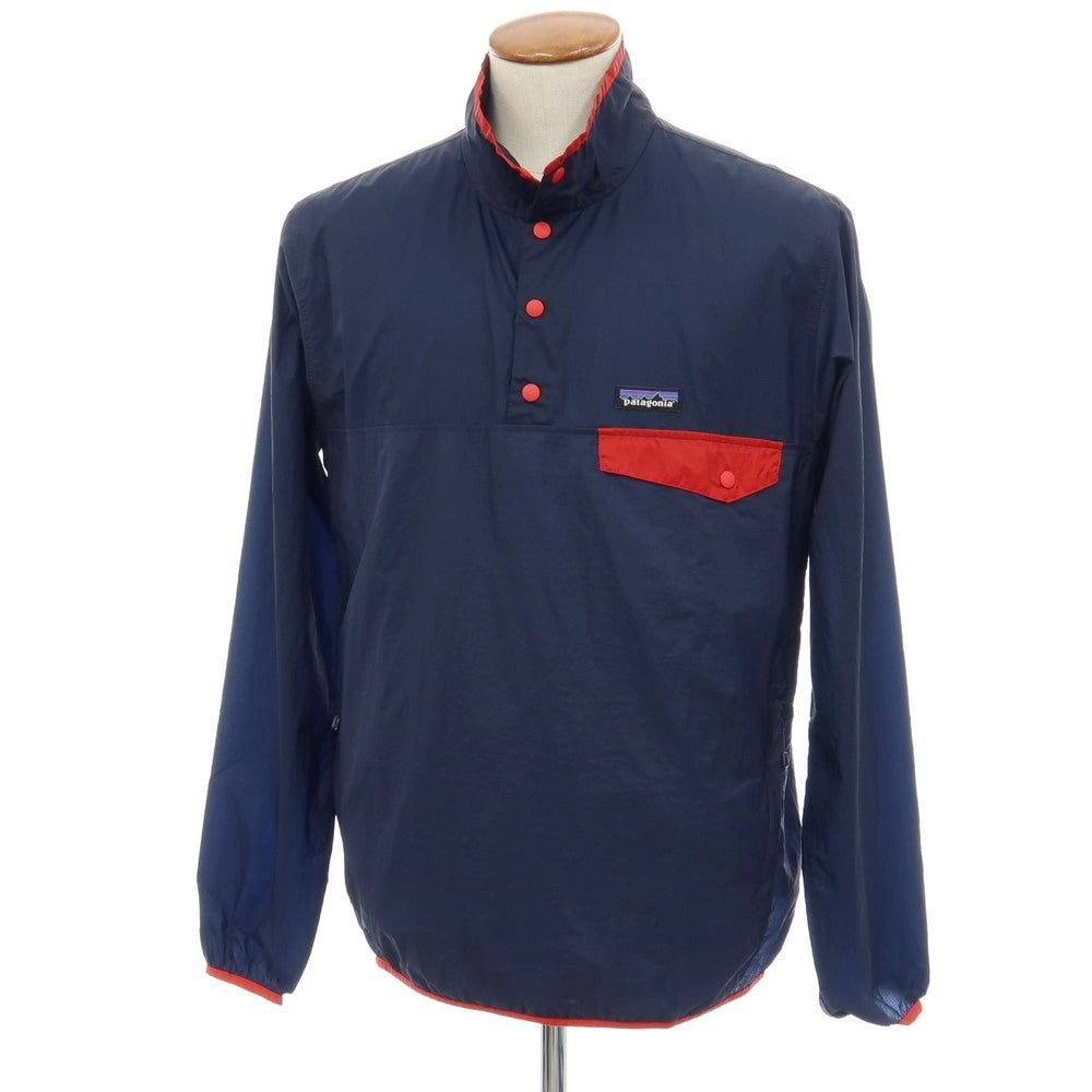 【中古】パタゴニア patagonia ナイロン ポケッタブル フーディニ スナップT プルオーバー シェルジャケット ネイビーxレッド【サイズM】【 状態ランクA 】【 メンズ 】