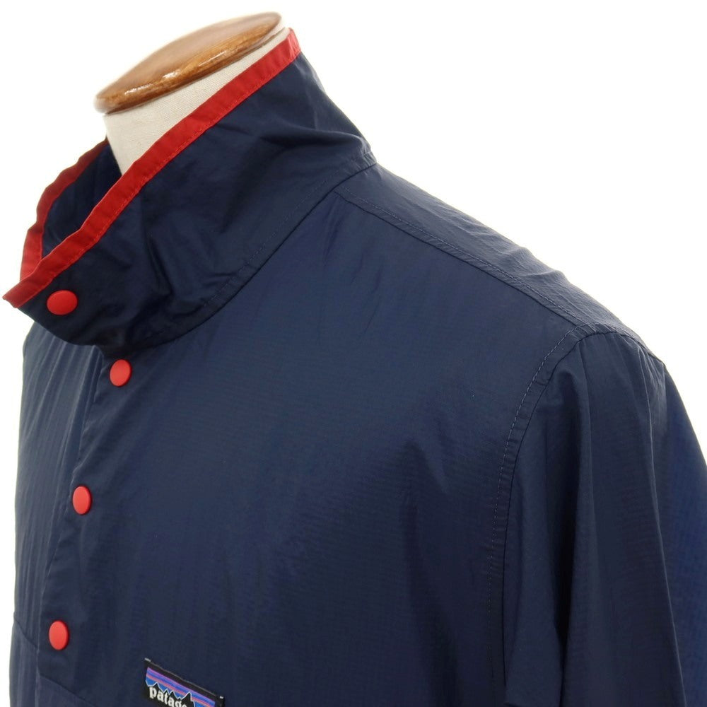 【中古】パタゴニア patagonia ナイロン ポケッタブル フーディニ スナップT プルオーバー シェルジャケット ネイビーxレッド【サイズM】【 状態ランクA 】【 メンズ 】