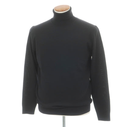 【中古】【未使用】ユナイテッドアローズ UNITED ARROWS ウール タートルネック プルオーバーニット ブラック【サイズM】【 状態ランクS 】【 メンズ 】