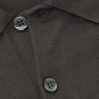 【中古】ジョンスメドレー JOHN SMEDLEY ハイゲージ シーアイランドコットン 半袖 ポロニット ダークトープ【サイズM】【 状態ランクB 】【 メンズ 】