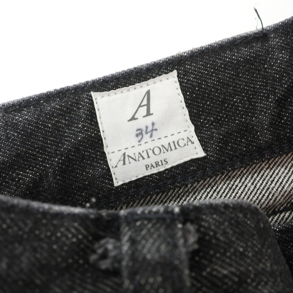 【中古】アナトミカ ANATOMICA コットン デニムパンツ ジーンズ ウォッシュブラック【サイズ34】【 状態ランクB 】【 メンズ 】