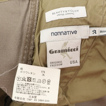【中古】ノンネイティブ nonnative × グラミチ × BEAUTY&amp;YOUTH UNITED ARROWS ストレッチ コットン イージーパンツ アッシュブラウン【サイズ3】【 状態ランクB 】【 メンズ 】