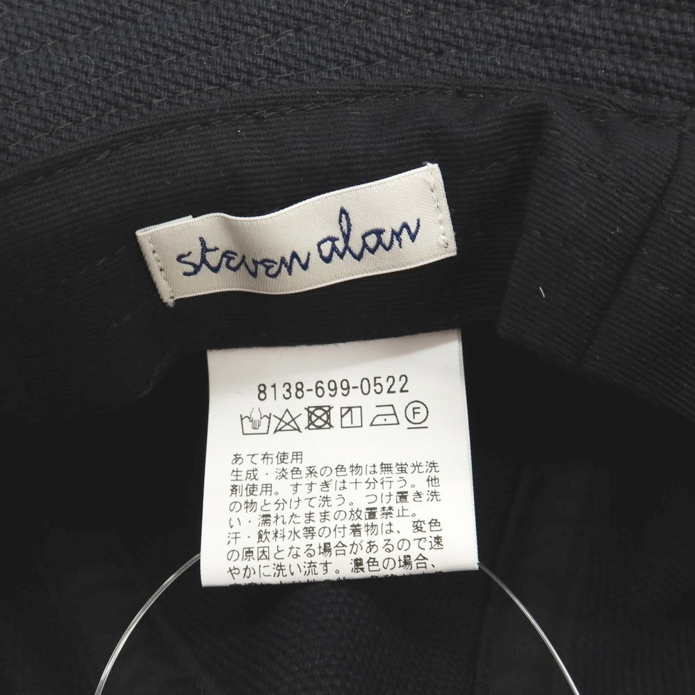 【中古】スティーブンアラン Steven Alan コットン ダック ブーニーハット ミリタリーハット 帽子 ブラック【 状態ランクB 】【 メンズ 】