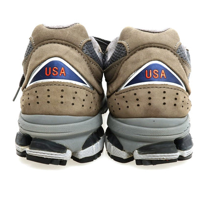 【中古】ニューバランス NEW BALANCE MR2002CU made in USA スエード スニーカー ウォームグレーxグレー【サイズ26cm】【 状態ランクC 】【 メンズ 】