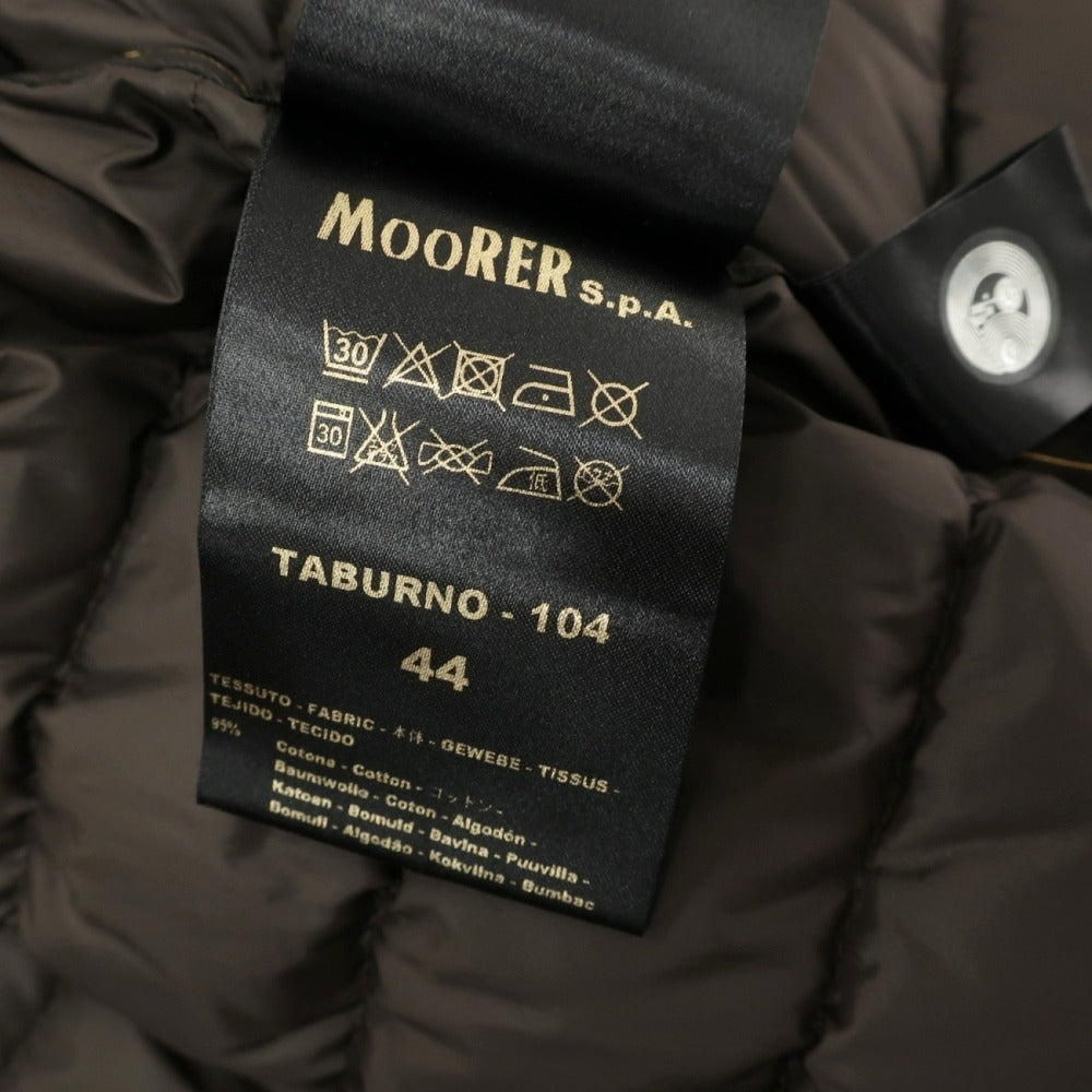 【新品アウトレット】ムーレー MOORER TABURNO コットンポリウレタン 襟ボア付き デニム ダウンジャケット ダークブルー【サイズ44】【 状態ランクN- 】【 メンズ 】