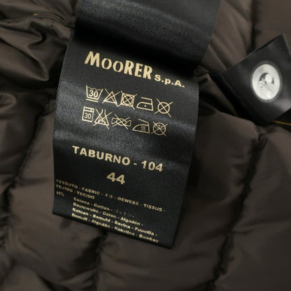 【新品アウトレット】ムーレー MOORER TABURNO コットンポリウレタン 襟ボア付き デニム ダウンジャケット ダークブルー【サイズ44】【 状態ランクN- 】【 メンズ 】