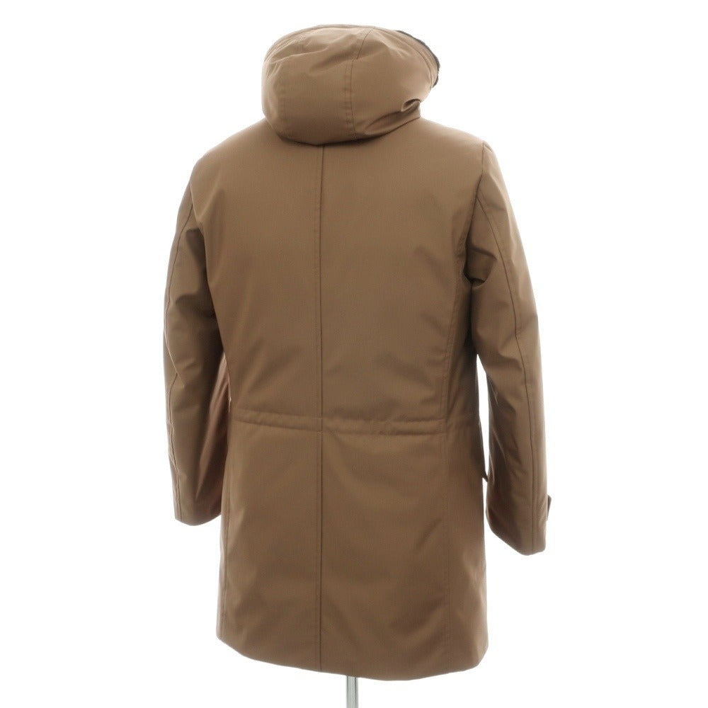 【新品】ムーレー MOORER BASSI-WI ポリエステル フーデッド ダウンコート ブラウン【サイズ48】【 状態ランクN 】【 メンズ 】