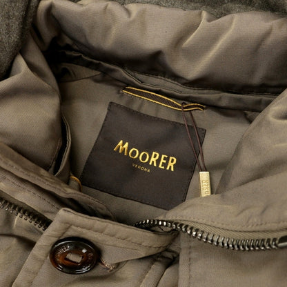 【新品】ムーレー MOORER ARISTOTELE-WCO ポリエステルコットン フーデッド ダウンコート ブラウン【サイズ46】【 状態ランクN 】【 メンズ 】