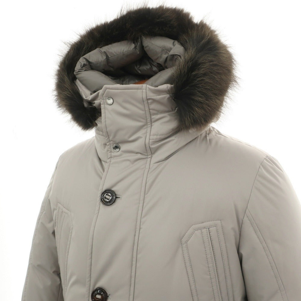 【新品】ムーレー MOORER HELSINKY-ADS ポリエステルポリウレタン フーデッド ダウンコート グレー【サイズ46】【 状態ランクN 】【 メンズ 】