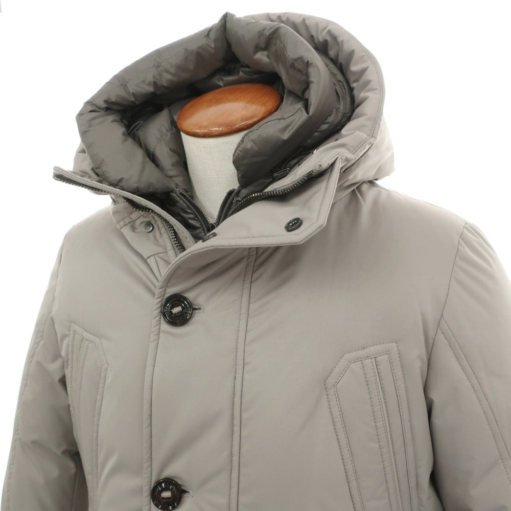 【新品】ムーレー MOORER HELSINKY-ADS ポリエステルポリウレタン フーデッド ダウンコート グレー【サイズ46】【 状態ランクN 】【 メンズ 】