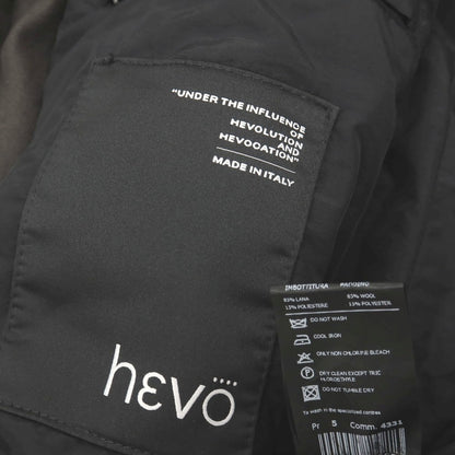 【新品】イーヴォ Hevo ウールナイロンカシミヤポリウレタン スタンドカラー 中綿ブルゾン ブラウングレー【サイズ48】【 状態ランクN 】【 メンズ 】