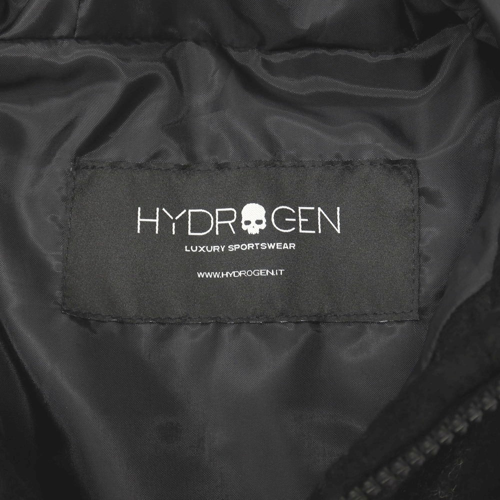 【新品】ハイドロゲン HYDROGEN ポリエステルアクリルウール カモフラージュ フーデッド 中綿ブルゾン ブラックxダークグレー【サイズ50】【 状態ランクN 】【 メンズ 】
