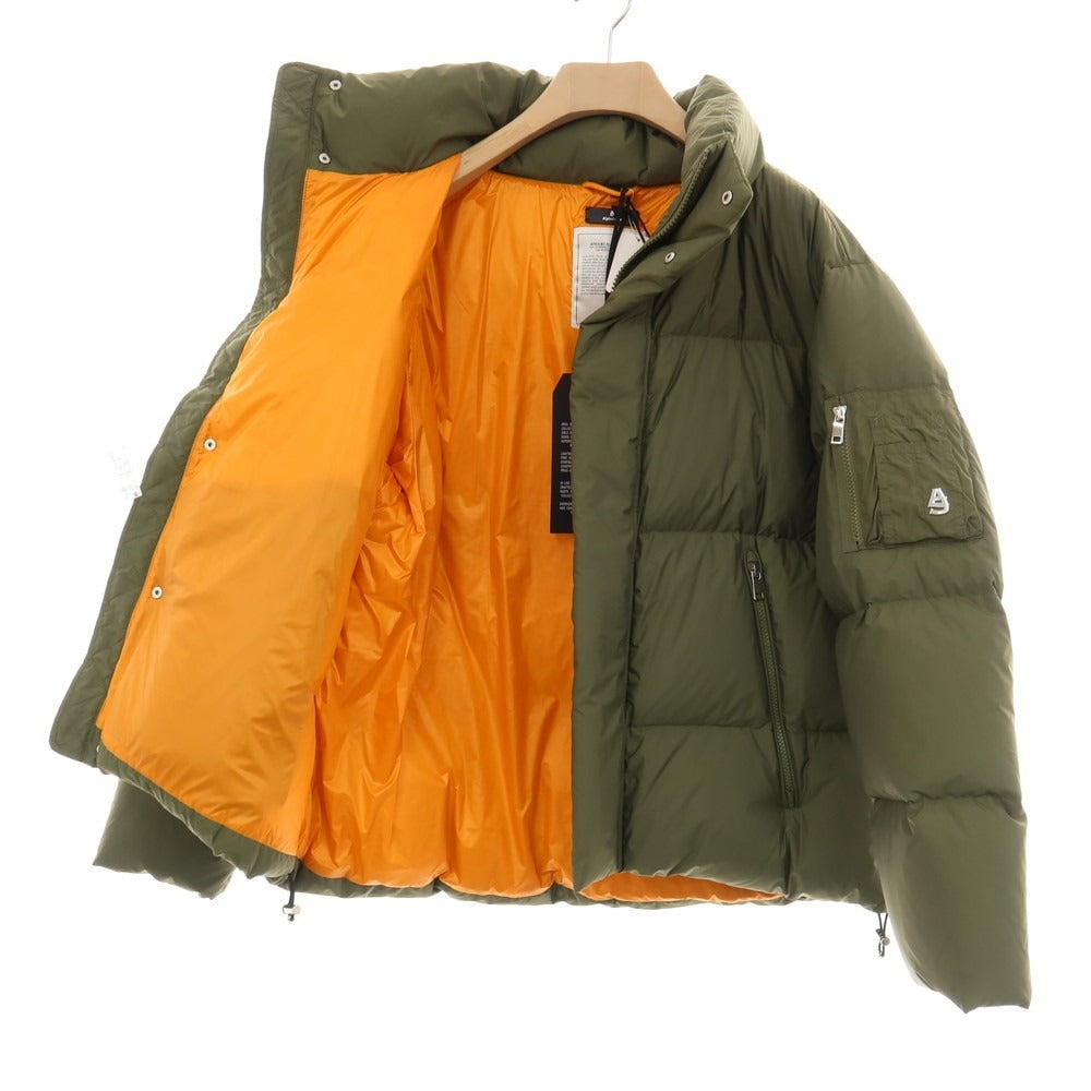 【新品】アルファスタイル ALPHA STYLE APEX レバレット クロップド ダウンパファー ナイロン スタンドカラー ダウンジャケット オリーブグリーン【サイズL】【 状態ランクN 】【 メンズ 】