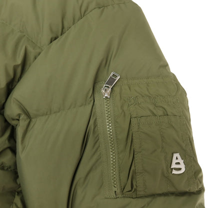 【新品】アルファスタイル ALPHA STYLE APEX レバレット クロップド ダウンパファー ナイロン スタンドカラー ダウンジャケット オリーブグリーン【サイズL】【 状態ランクN 】【 メンズ 】