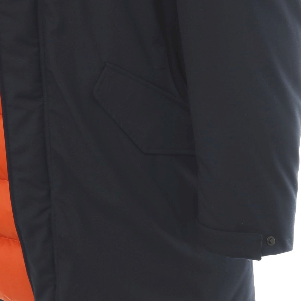 【新品】スローウェア SLOWEAR ポリエステルレーヨン フーデッド ダウンコート ネイビー【サイズ50】【 状態ランクN 】【 メンズ 】
