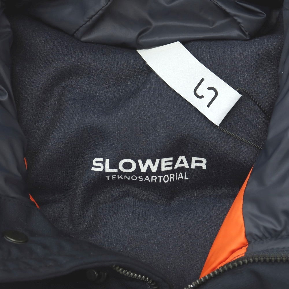 【新品】スローウェア SLOWEAR ポリエステルレーヨン フーデッド ダウンコート ネイビー【サイズ50】【 状態ランクN 】【 メンズ 】