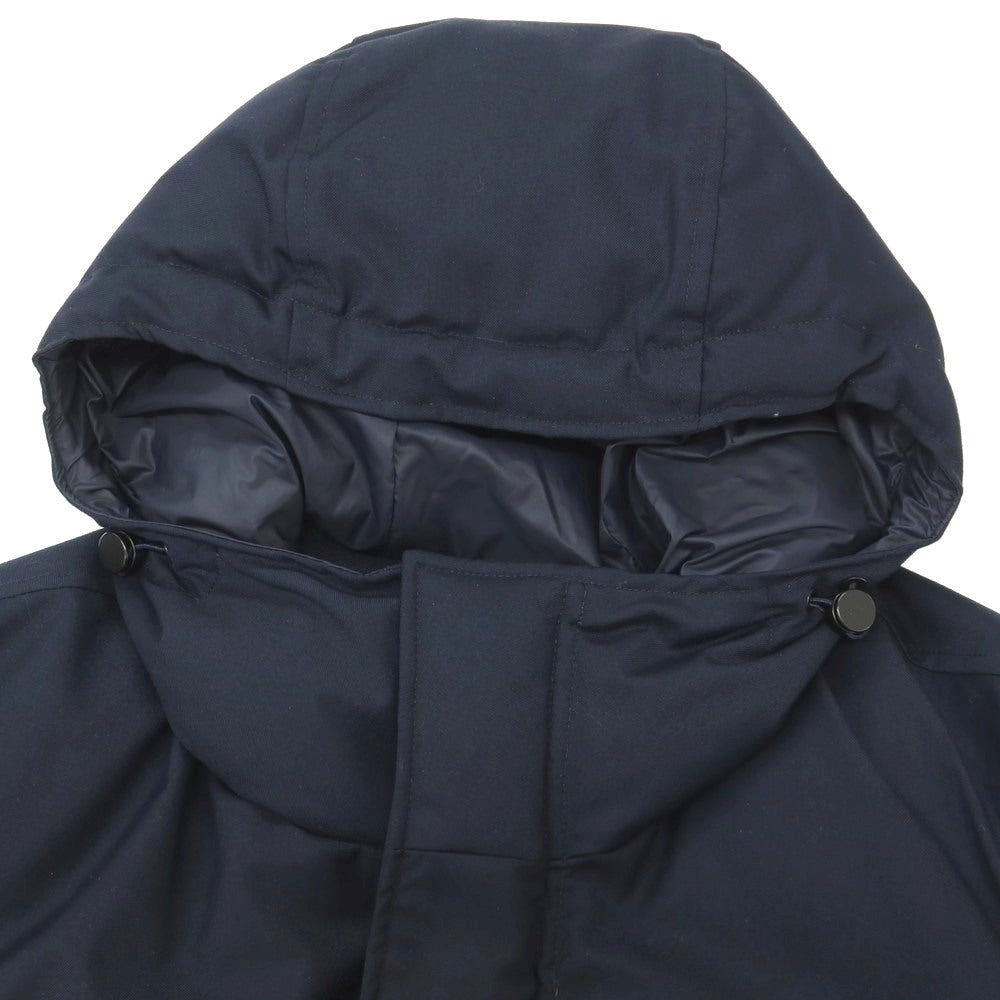 【新品】スローウェア SLOWEAR ポリエステルレーヨン フーデッド ダウンコート ネイビー【サイズ50】【 状態ランクN 】【 メンズ 】