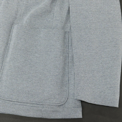 【新品】カナーリ CANALI コットン ジャージー ハウンドトゥース 手裏剣千鳥 2B カジュアルジャケット ブルーネイビーxホワイト【サイズ48】【 状態ランクN 】【 メンズ 】