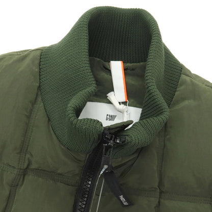 【新品】ピーエムディーエス PMDS ナイロン ニット切替 スタンドカラー ダウンジャケット オリーブグリーン【サイズL】【 状態ランクN 】【 メンズ 】