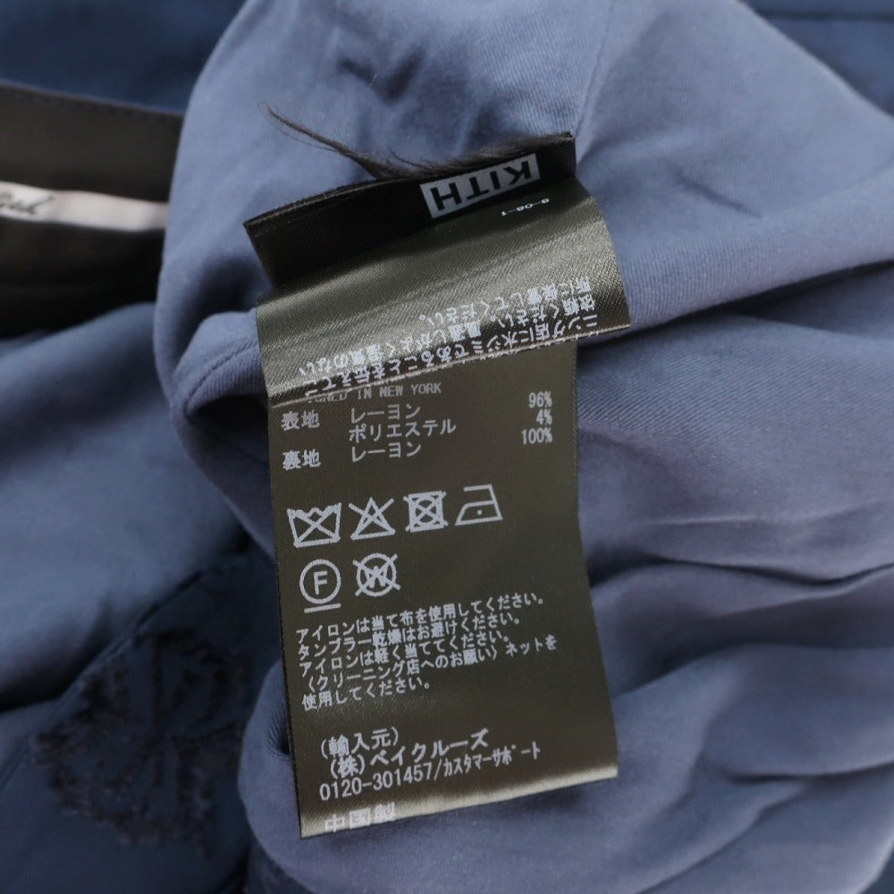 【中古】キス KITH レーヨンポリエステル ペイズリー ジャガード カジュアルスラックスパンツ ネイビー【サイズ48】【 状態ランクB 】【 メンズ 】