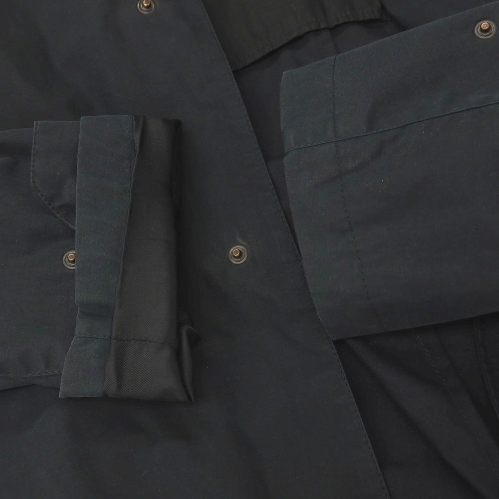 【中古】ジーゼニア Z Zegna コットンポリウレタン ベルテッド ステンカラーコート ブラックネイビー【サイズS/48】【 状態ランクC 】【 メンズ 】