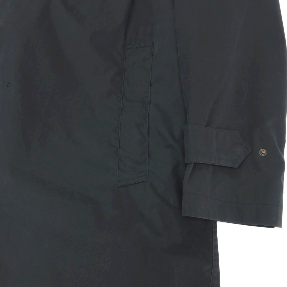 【中古】ジーゼニア Z Zegna コットンポリウレタン ベルテッド ステンカラーコート ブラックネイビー【サイズS/48】【 状態ランクC 】【 メンズ 】
