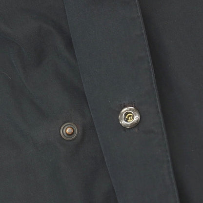 【中古】ジーゼニア Z Zegna コットンポリウレタン ベルテッド ステンカラーコート ブラックネイビー【サイズS/48】【 状態ランクC 】【 メンズ 】