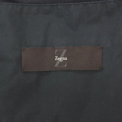【中古】ジーゼニア Z Zegna コットンポリウレタン ベルテッド ステンカラーコート ブラックネイビー【サイズS/48】【 状態ランクC 】【 メンズ 】