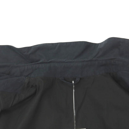 【中古】ジーゼニア Z Zegna コットンポリウレタン ベルテッド ステンカラーコート ブラックネイビー【サイズS/48】【 状態ランクC 】【 メンズ 】