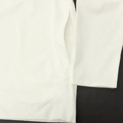 【中古】デサント オルテライン DESCENTE ALLTERRAIN ナイロン ダブルテーラーリング クルーネック 長袖Ｔシャツ ホワイト【サイズJP L】【 状態ランクB 】【 メンズ 】