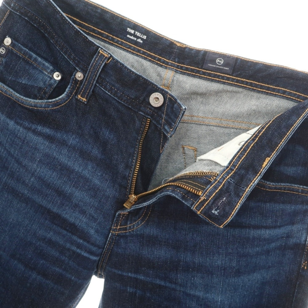 【中古】エージー アドリアーノゴールドシュミット AG Adriano Goldschmied THE TELLIS ストレッチ デニムパンツ ジーンズ ネイビー【サイズ32】【 状態ランクC 】【 メンズ 】