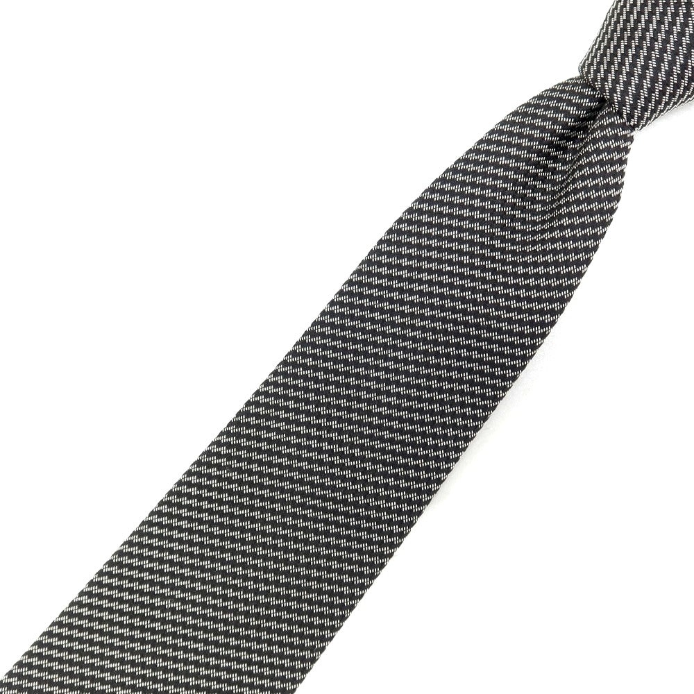 【中古】ジョルジオアルマーニ GIORGIO ARMANI シルク ネクタイ ブラックxグレー【 状態ランクB 】【 メンズ 】