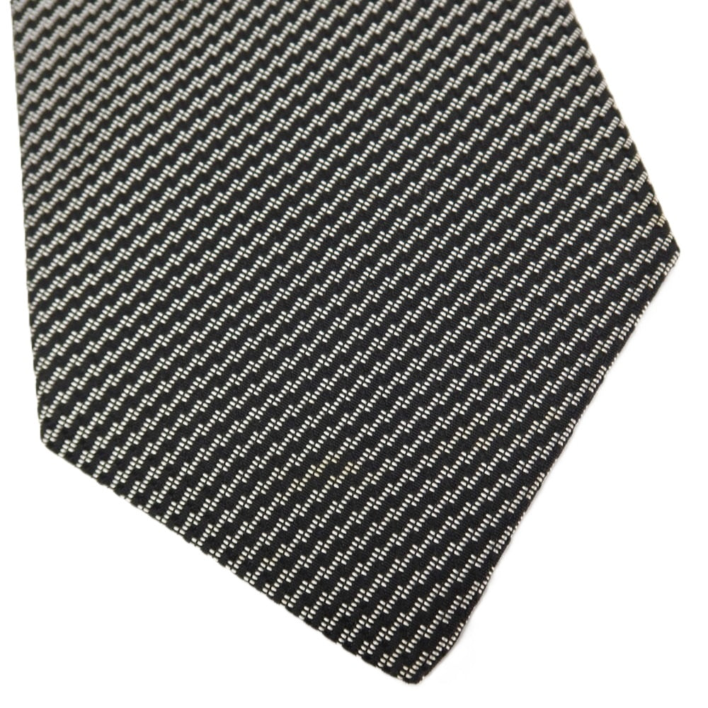 【中古】ジョルジオアルマーニ GIORGIO ARMANI シルク ネクタイ ブラックxグレー【 状態ランクB 】【 メンズ 】