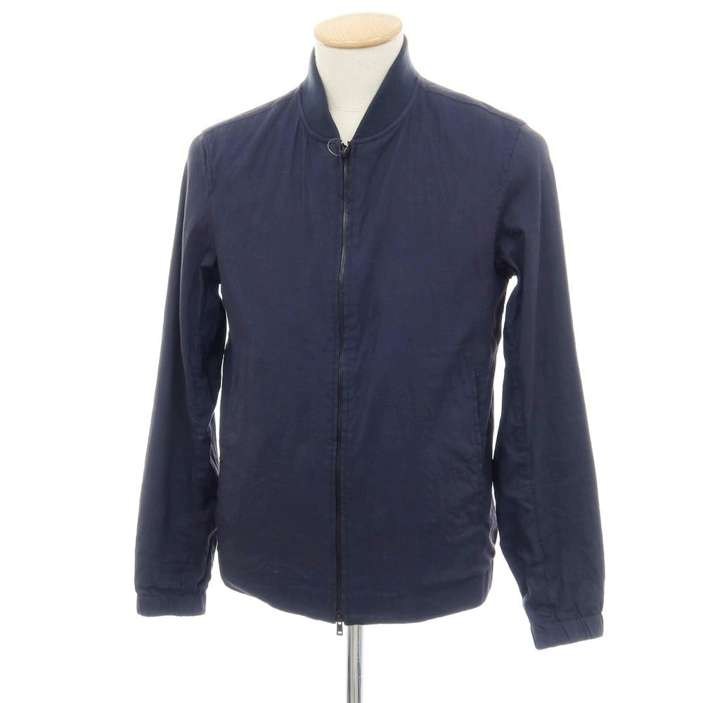 【中古】セオリー theory ストレッチ リネンレーヨン ダブルジップ スイングトップ ネイビー【サイズXS】【 状態ランクB 】【 メンズ 】