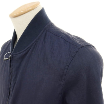 【中古】セオリー theory ストレッチ リネンレーヨン ダブルジップ スイングトップ ネイビー【サイズXS】【 状態ランクB 】【 メンズ 】