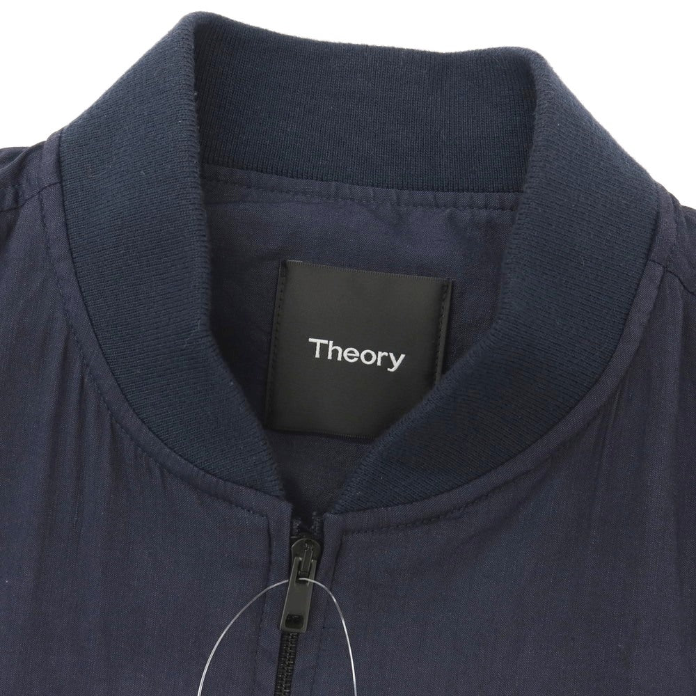 【中古】セオリー theory ストレッチ リネンレーヨン ダブルジップ スイングトップ ネイビー【サイズXS】【 状態ランクB 】【 メンズ 】