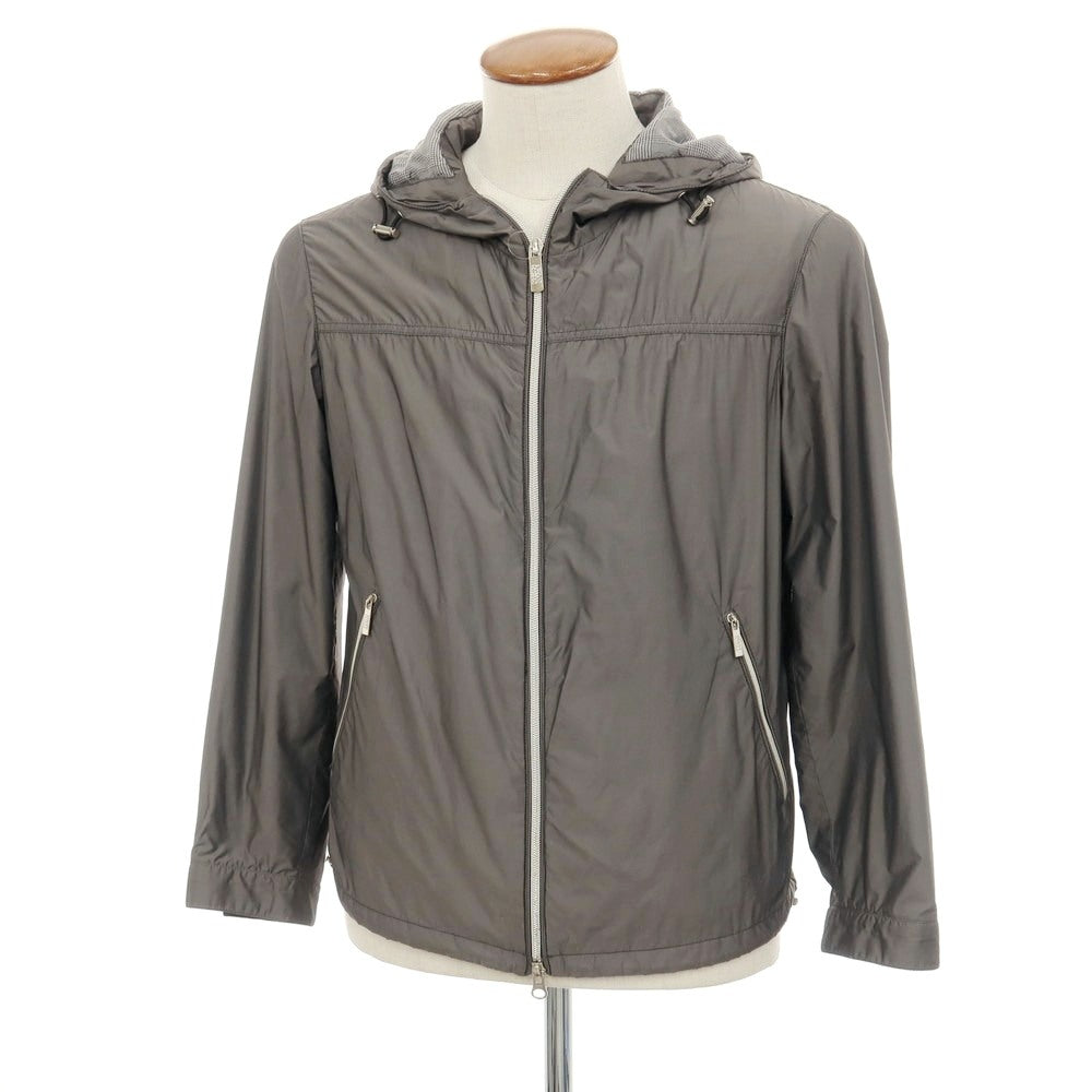 【中古】アルマーニ コレッツォーニ ARMANI COLLEZIONI ポリエステル ダブルジップ フーデッドブルゾン グレー【サイズ46】【 状態ランクC 】【 メンズ 】