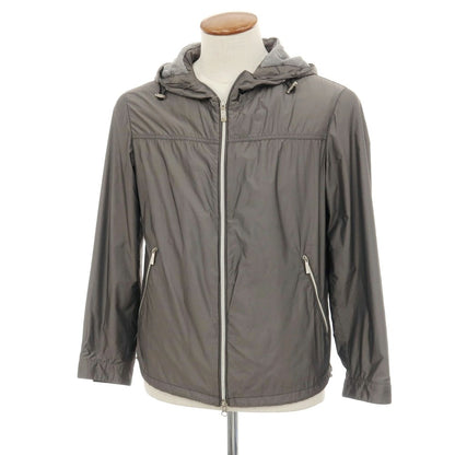 【中古】アルマーニ コレッツォーニ ARMANI COLLEZIONI ポリエステル ダブルジップ フーデッドブルゾン グレー【サイズ46】【 状態ランクC 】【 メンズ 】
