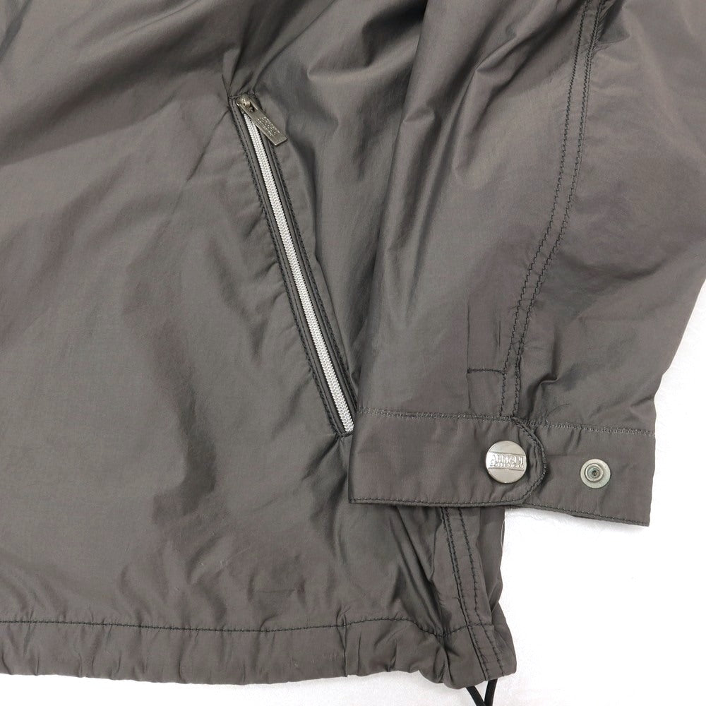 【中古】アルマーニ コレッツォーニ ARMANI COLLEZIONI ポリエステル ダブルジップ フーデッドブルゾン グレー【サイズ46】【 状態ランクC 】【 メンズ 】