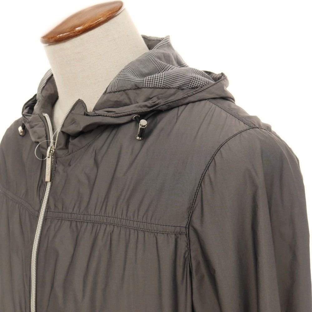 【中古】アルマーニ コレッツォーニ ARMANI COLLEZIONI ポリエステル ダブルジップ フーデッドブルゾン グレー【サイズ46】【 状態ランクC 】【 メンズ 】
