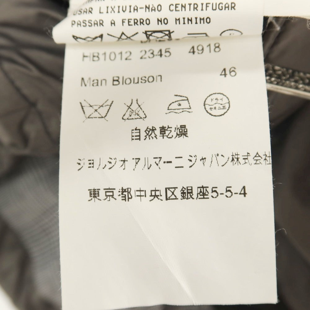 【中古】アルマーニ コレッツォーニ ARMANI COLLEZIONI ポリエステル ダブルジップ フーデッドブルゾン グレー【サイズ46】【 状態ランクC 】【 メンズ 】
