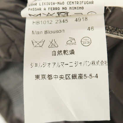 【中古】アルマーニ コレッツォーニ ARMANI COLLEZIONI ポリエステル ダブルジップ フーデッドブルゾン グレー【サイズ46】【 状態ランクC 】【 メンズ 】