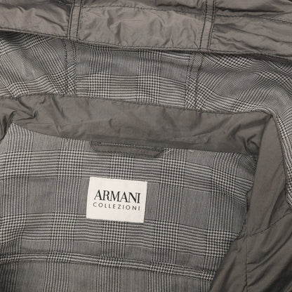 【中古】アルマーニ コレッツォーニ ARMANI COLLEZIONI ポリエステル ダブルジップ フーデッドブルゾン グレー【サイズ46】【 状態ランクC 】【 メンズ 】