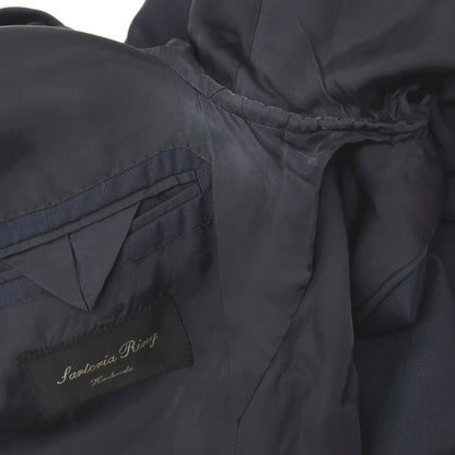 【中古】サルトリア リング Sartoria Ring ウール 3つボタン テーラードジャケット ネイビー【サイズ44】【 状態ランクC 】【 メンズ 】