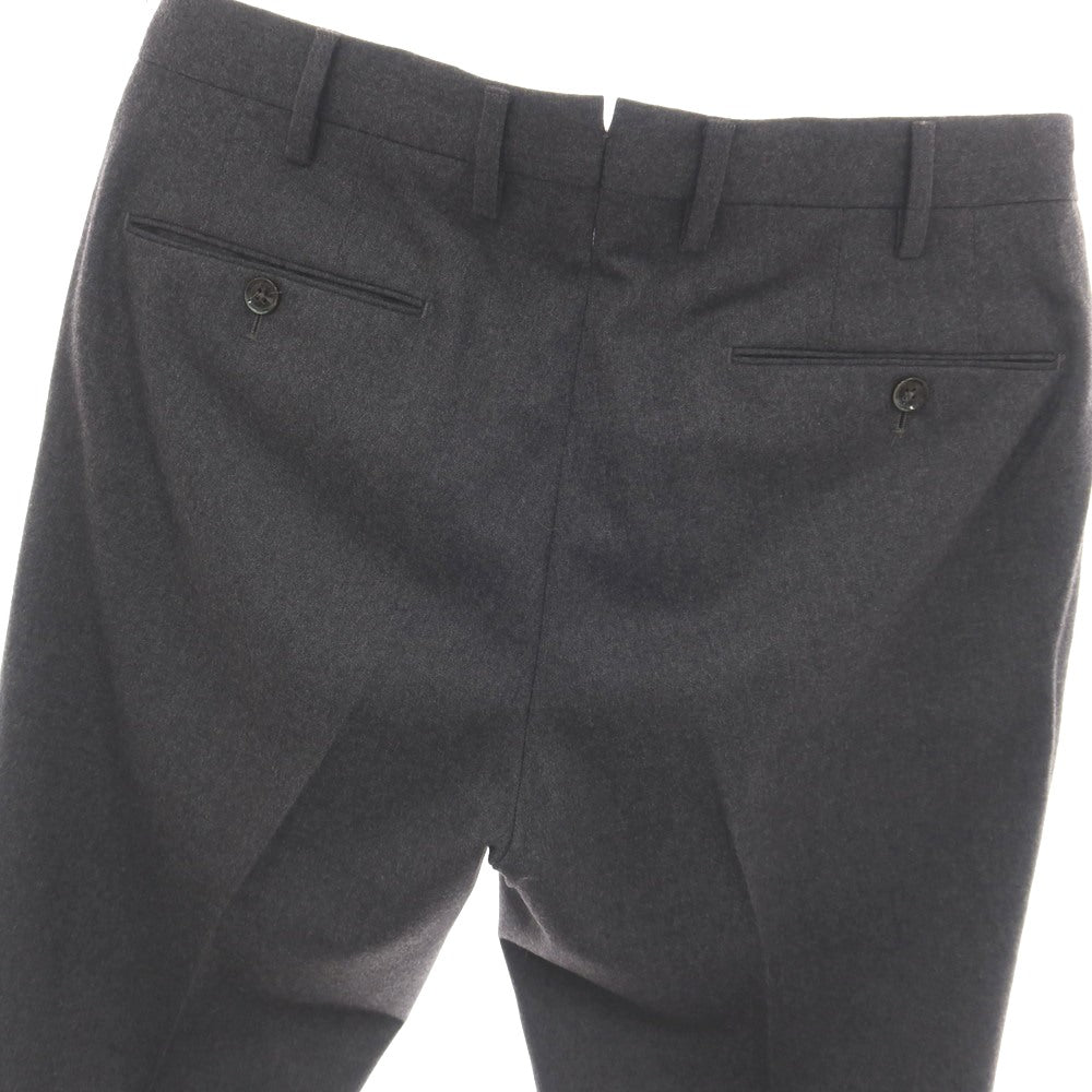 【中古】ピーティーゼロウーノ PT01 BEAMS F別注 ウールポリウレタン ドレススラックスパンツ ダークグレー【サイズ48】【 状態ランクB 】【 メンズ 】