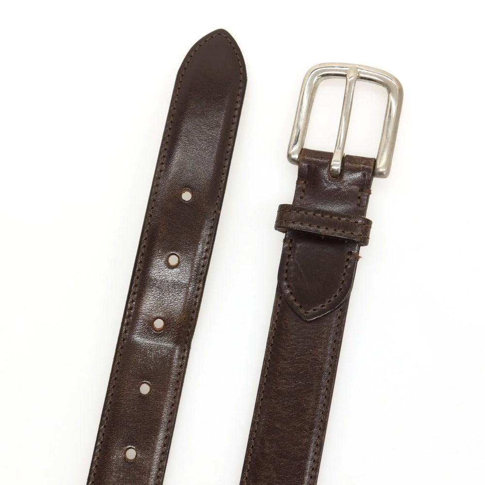 【中古】ホワイトハウスコックス Whitehouse Cox ブライドルレザー ベルト ダークブラウンxシルバー【サイズ34/85】【 状態ランクC 】【 メンズ 】