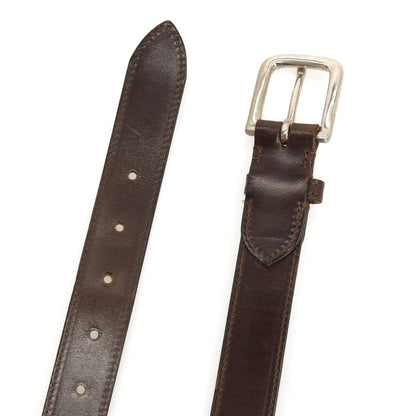 【中古】ホワイトハウスコックス Whitehouse Cox ブライドルレザー ベルト ダークブラウンxシルバー【サイズ34/85】【 状態ランクC 】【 メンズ 】
