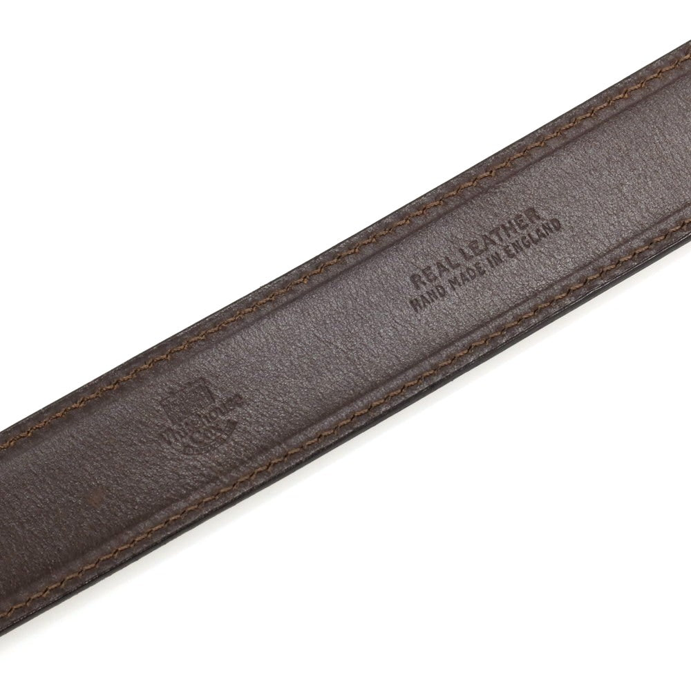 【中古】ホワイトハウスコックス Whitehouse Cox ブライドルレザー ベルト ダークブラウンxシルバー【サイズ34/85】【 状態ランクC 】【 メンズ 】