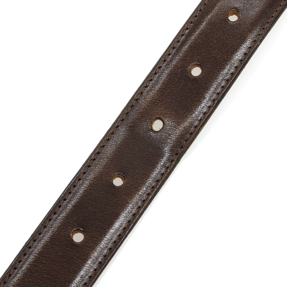 【中古】ホワイトハウスコックス Whitehouse Cox ブライドルレザー ベルト ダークブラウンxシルバー【サイズ34/85】【 状態ランクC 】【 メンズ 】